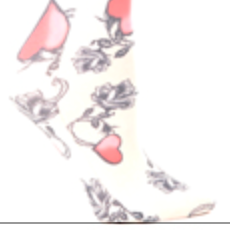 Womens 8-15 mmHg Compression Sock-Biker Heart