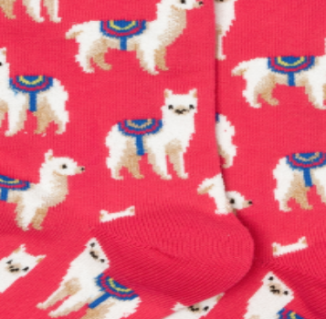 WOMEN'S LLAMAS COTTON CREW SOCKS
