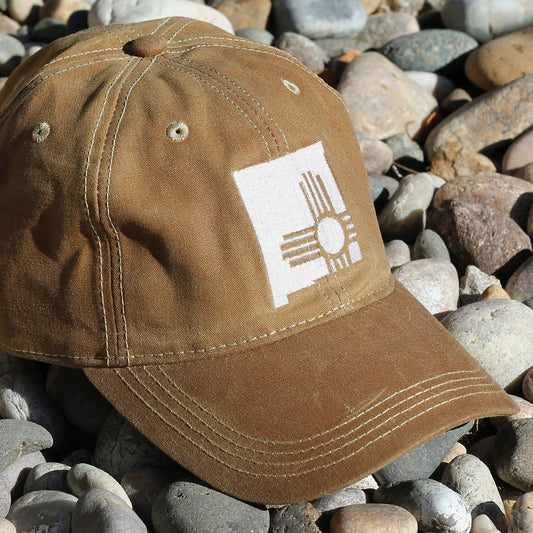 STATE ZIA WAXED COTTON HAT DARK TAN
