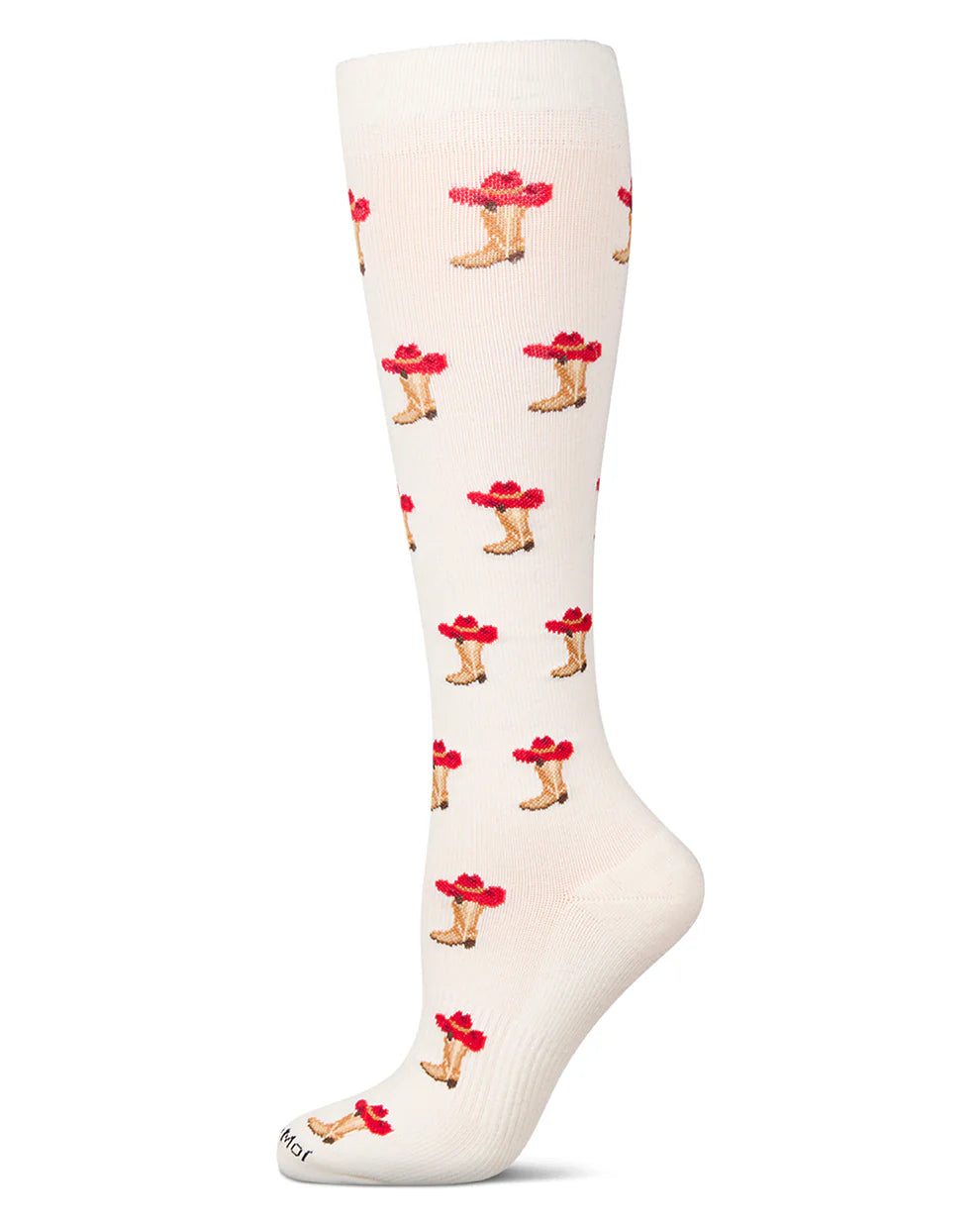 Cowboy Boots 15-20 mmHg Compression Cotton-Blend Knee Socks