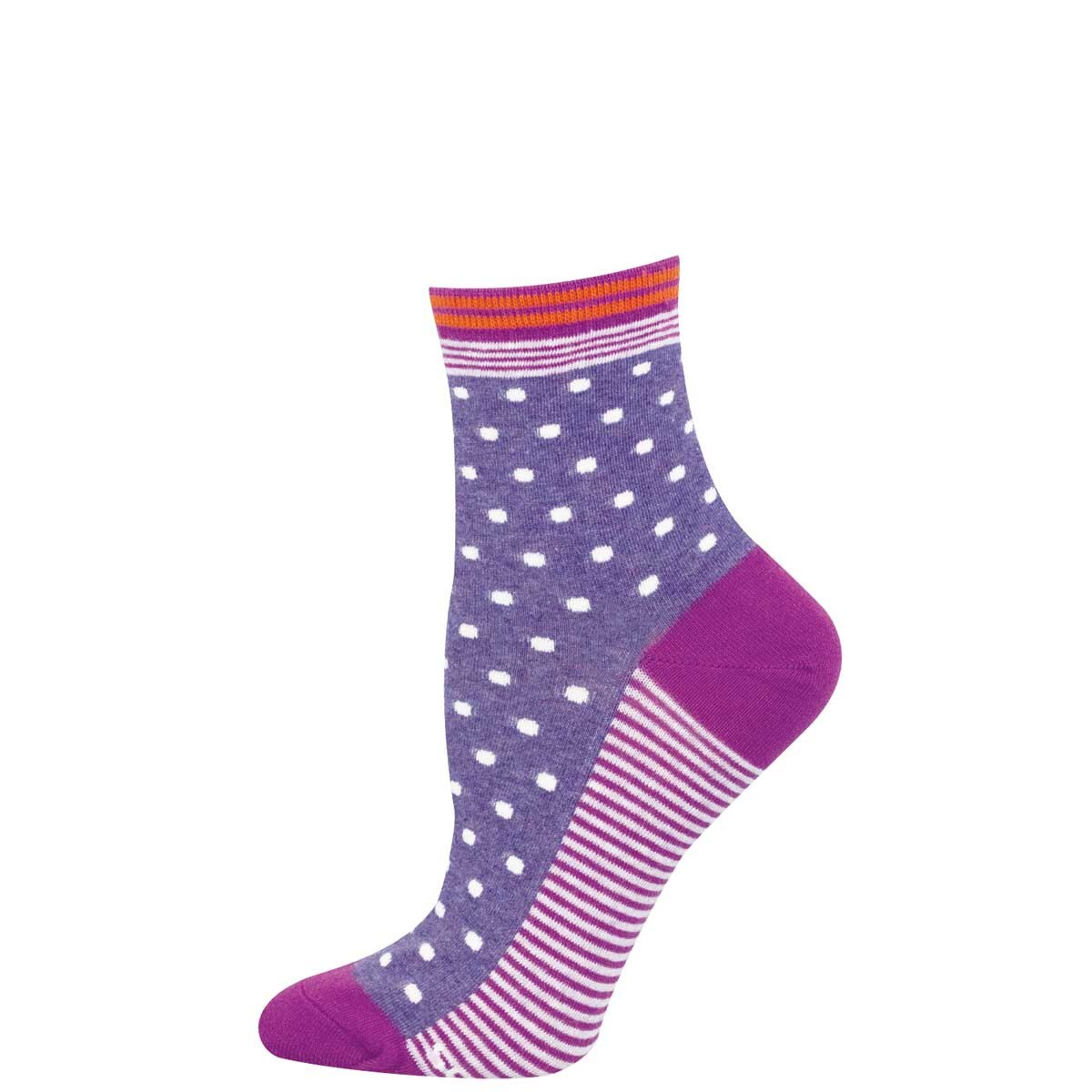 PIN DOT WOMEN'S COTTON MINI CREW SOCKS