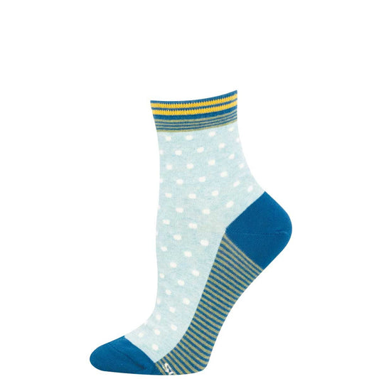 PIN DOT WOMEN'S COTTON MINI CREW SOCKS