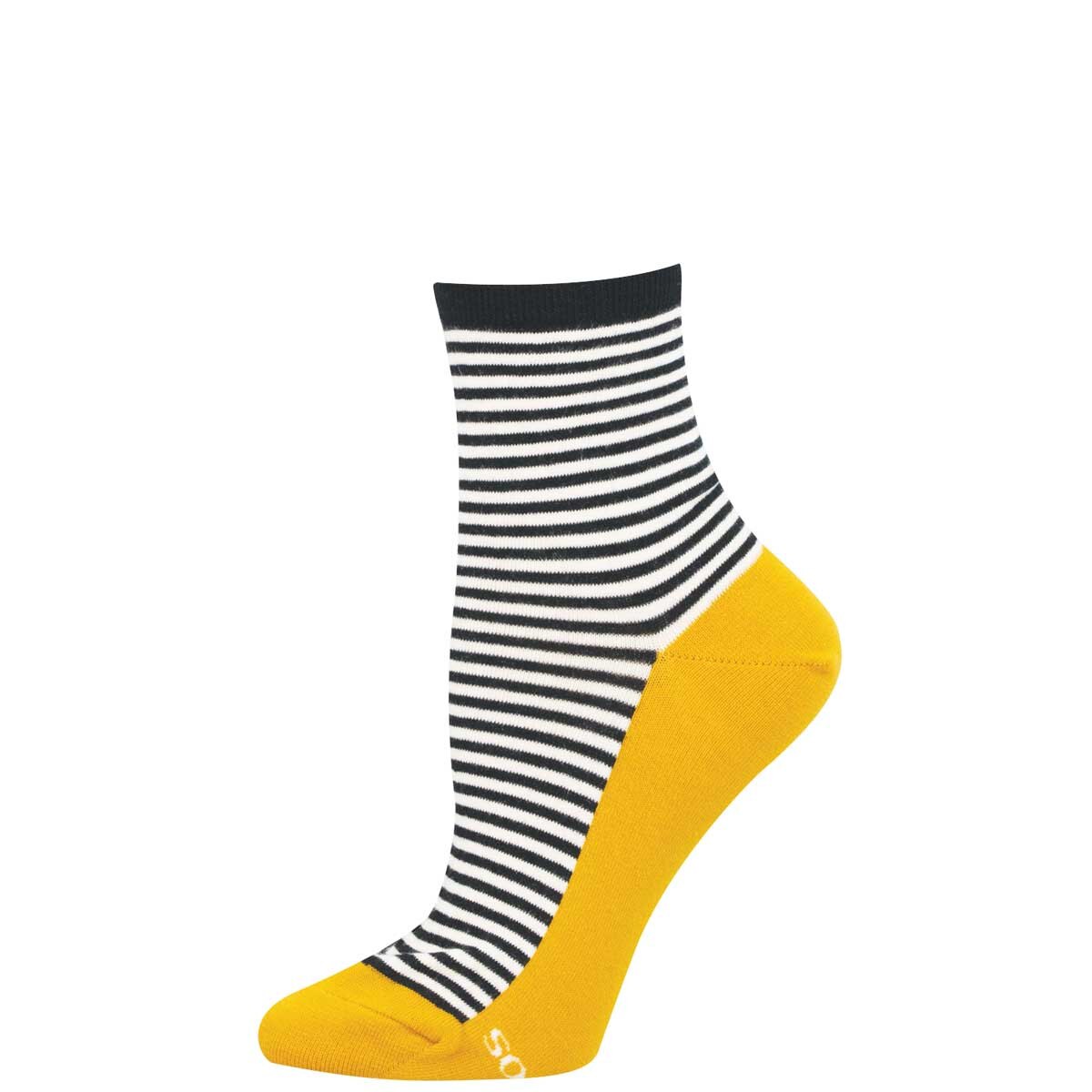 SAILOR W/ CONTRAST FOOTBED WOMEN'S COTTON MINI CREW SOCKS