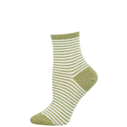 SAILOR STRIPE WOMEN'S COTTON MINI CREW SOCKS