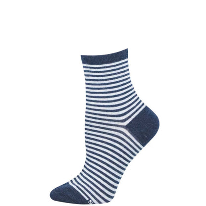 SAILOR STRIPE WOMEN'S COTTON MINI CREW SOCKS