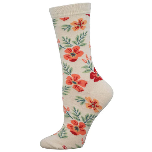 WILD FLOWERS WOMEN'S BAMBOO CREW
