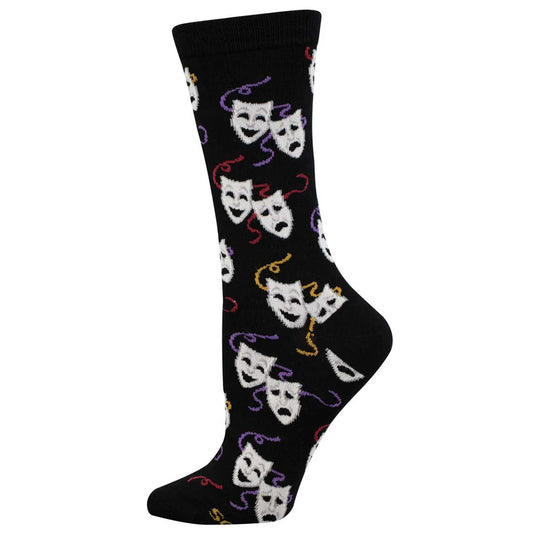 THEATER MASKS WOMEN'S BAMBOO CREW