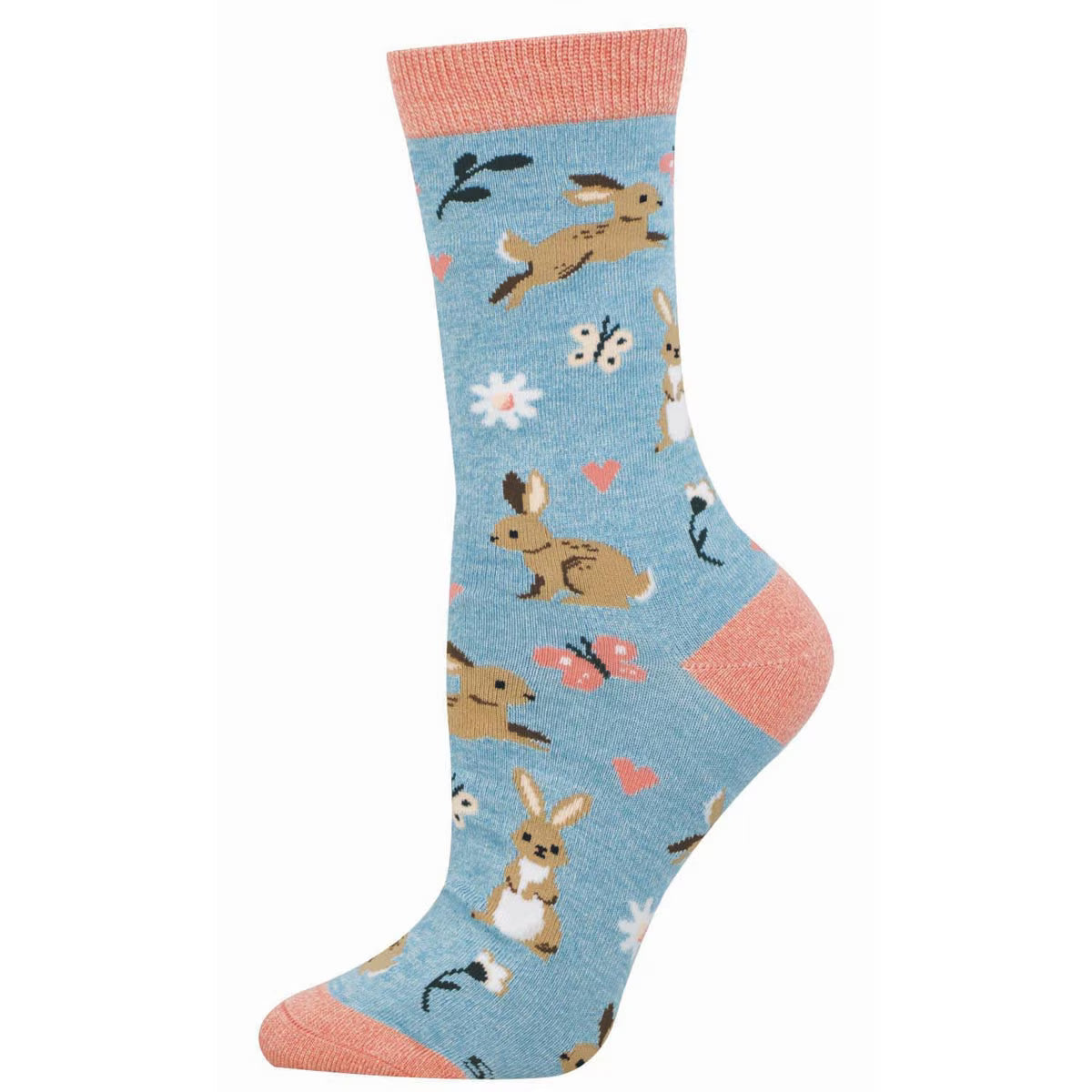 LOVE ME SOME BUNNY WOMEN'S BAMBOO CREW SOCKS