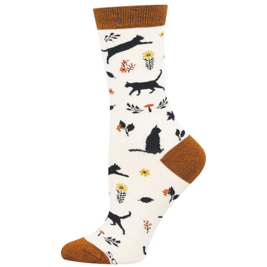 GARDEN CAT WOMEN'S BAMBOO CREW SOCKS