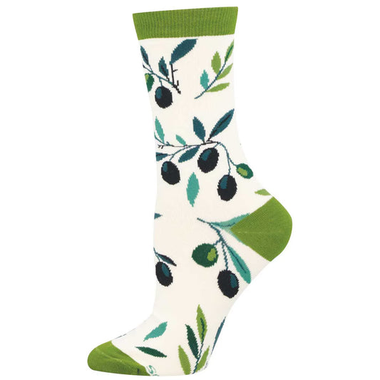 AN OLIVE BRANCH OF SORTS WOMEN'S BAMBOO CREW SOCKS