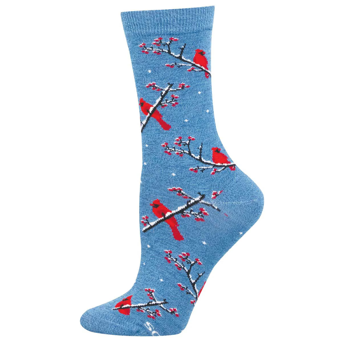 WINTER CARDINAL WOMEN'S BAMBOO CREW SOCKS