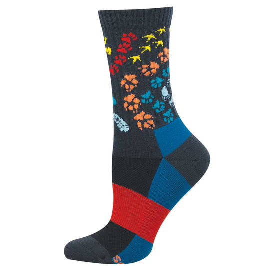 LEAVE ONLY FOOTPRINTS WOMEN'S MERINO WOOL CREW SOCKS