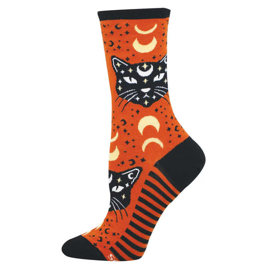 MYSTIC CATS WOMEN'S COTTON CREW SOCKS