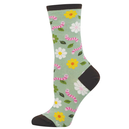 WIGGLY WORM WOMEN'S CREW SOCKS