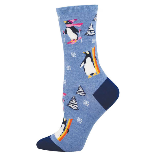 DOWNHILL PENGUINS WOMEN'S COTTON CREW SOCKS
