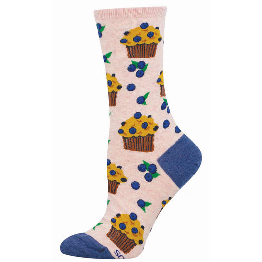 BERRY TASTY MUFFINS WOMEN'S COTTON CREW SOCKS