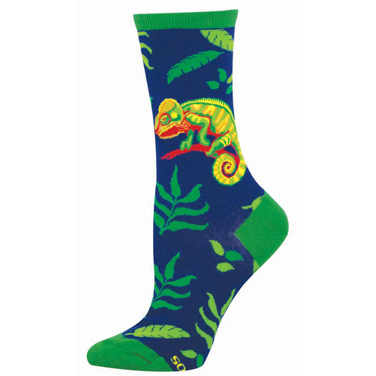 BRIGHT AS A CHAMELEON WOMEN'S COTTON CREW SOCKS