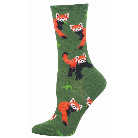 RED PANDAMONIUM WOMEN'S COTTON CREW SOCKS