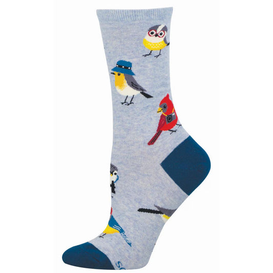 BIRD IS THE NERD WOMEN'S COTTON CREW SOCKS
