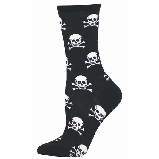 SKULL AND BONES CLUB WOMEN'S COTTON CREW SOCKS