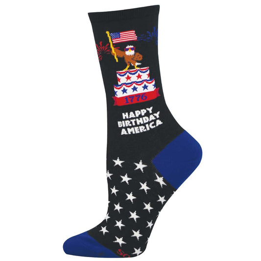 LET FREEDOM FLY WOMEN'S COTTON CREW SOCKS