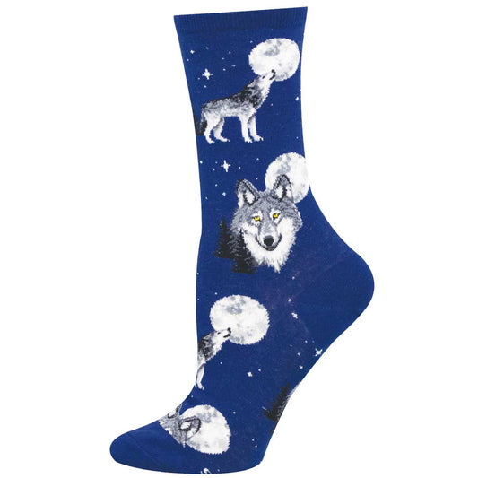 HOWL AT THE MOON WOMEN'S COTTON CREW SOCKS