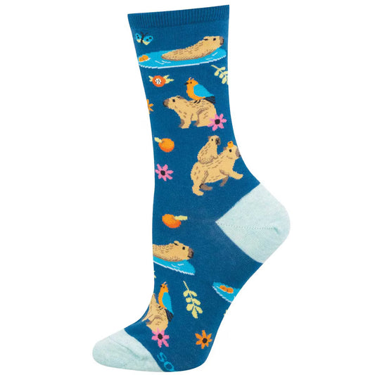 CAPYBARA & CO WOMEN'S COTTON CREW SOCKS