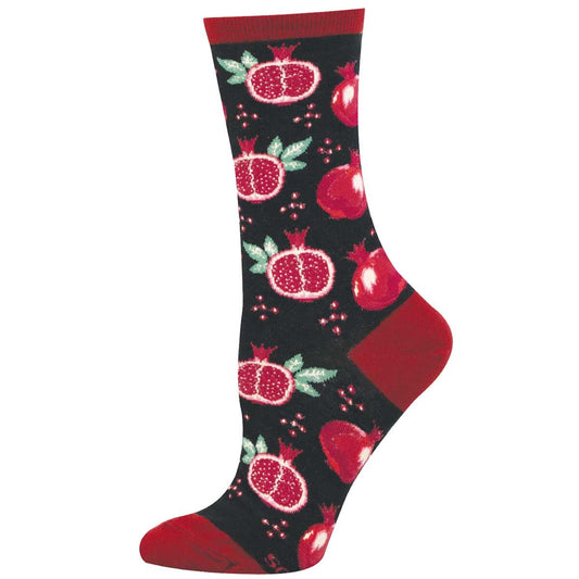 POMEGRANATE POP WOMEN'S COTTON CREW SOCKS