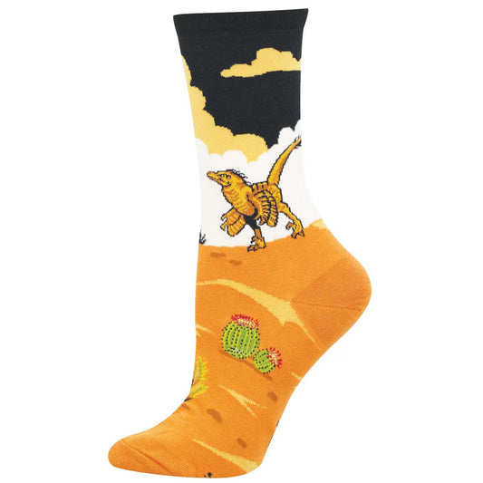 VELOCIRAPTOR WOMEN'S COTTON CREW SOCKS