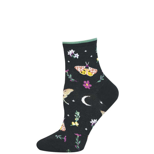 BOTANICAL MOTHS WOMEN'S COTTON MINI CREW SOCKS