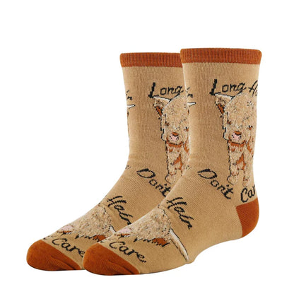 LONG HAIR DON'T CARE KID'S COTTON CREW SOCKS