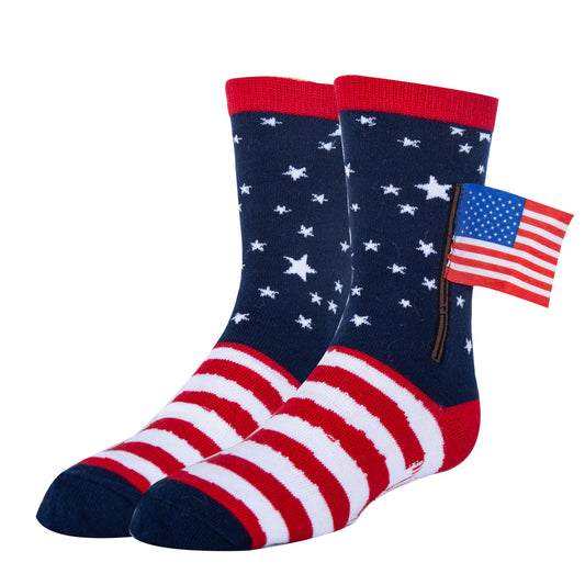 3D Liberty and Happines Youth's Funny Crew Socks
