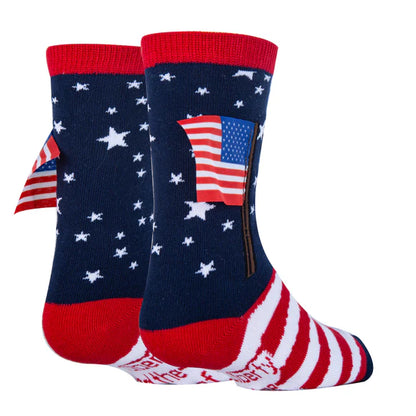 3D Liberty and Happines Youth's Funny Crew Socks