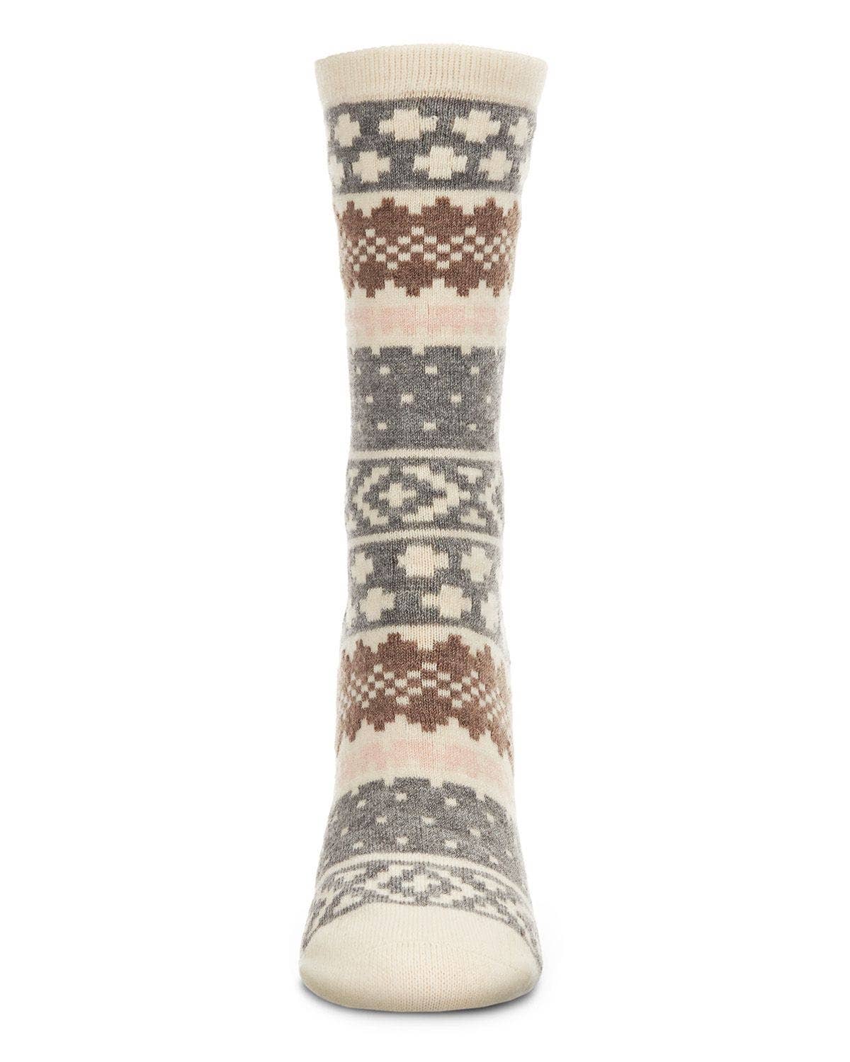 Women's Winter Fairisle Cashmere Crew Socks