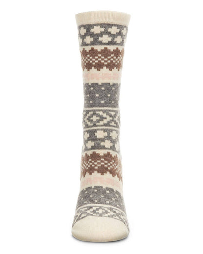 Women's Winter Fairisle Cashmere Crew Socks