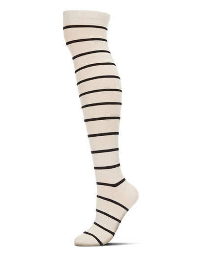 STRIPE CASHMERE BLEND OVER THE KNEE WARM SOCKS