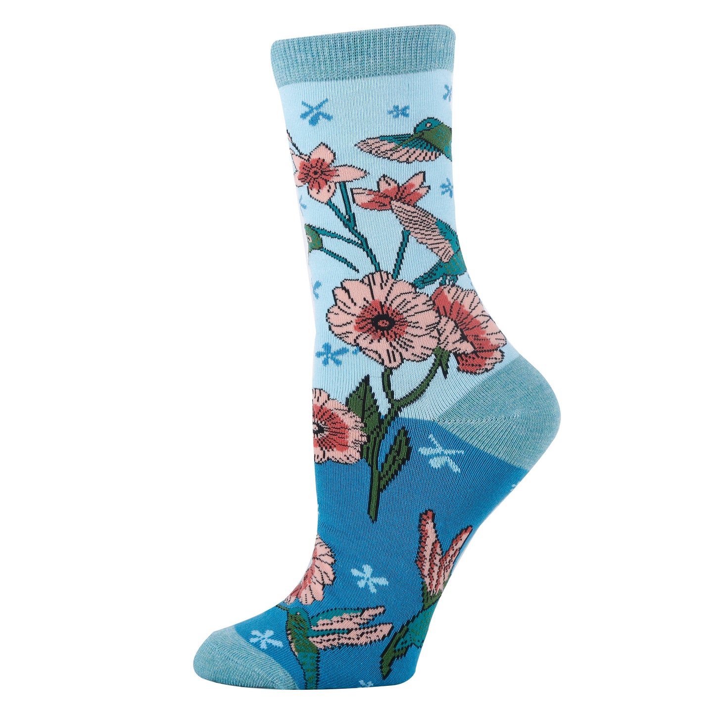 Humming Hmm  Women's Floral Premium Cotton Crew Socks