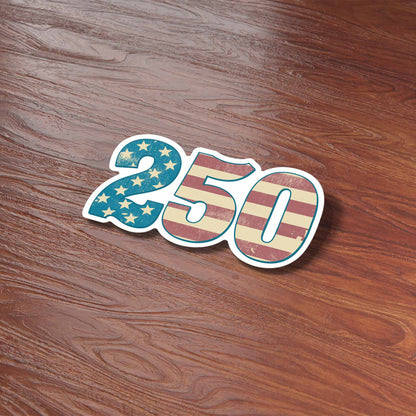 USA 250th Anniversary Grungy American Flag Sticker 2026