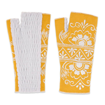 Lawsone Marigold Fingerless Fleece Gloves | Knit Gloves