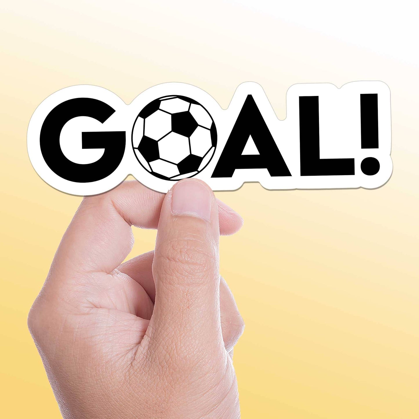 Goal Soccer Ball Sticker - Sports Decal for Water Bottle