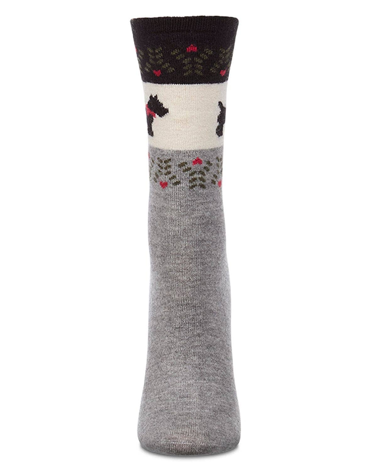 Women's Scotty Fairisle Cashmere Crew Socks