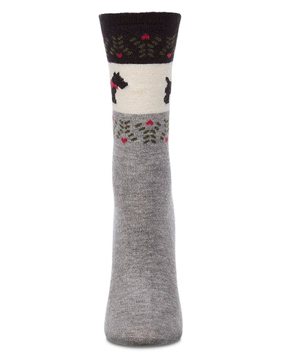 Women's Scotty Fairisle Cashmere Crew Socks