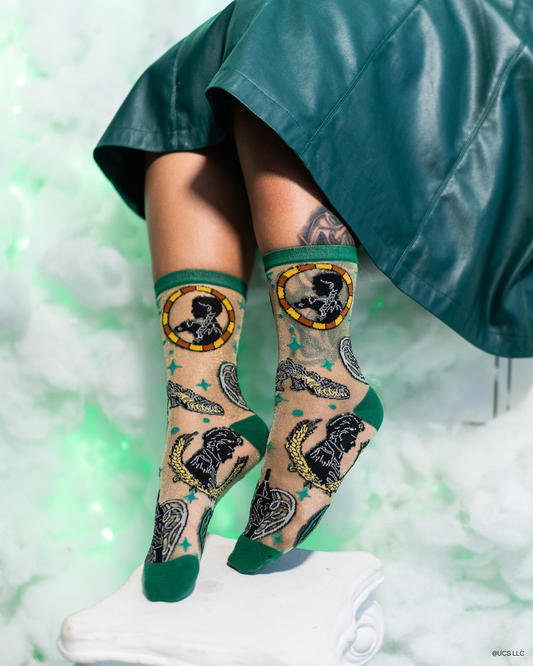 Wicked All Roads Lead to Oz Shimmer Sheer Crew Socks