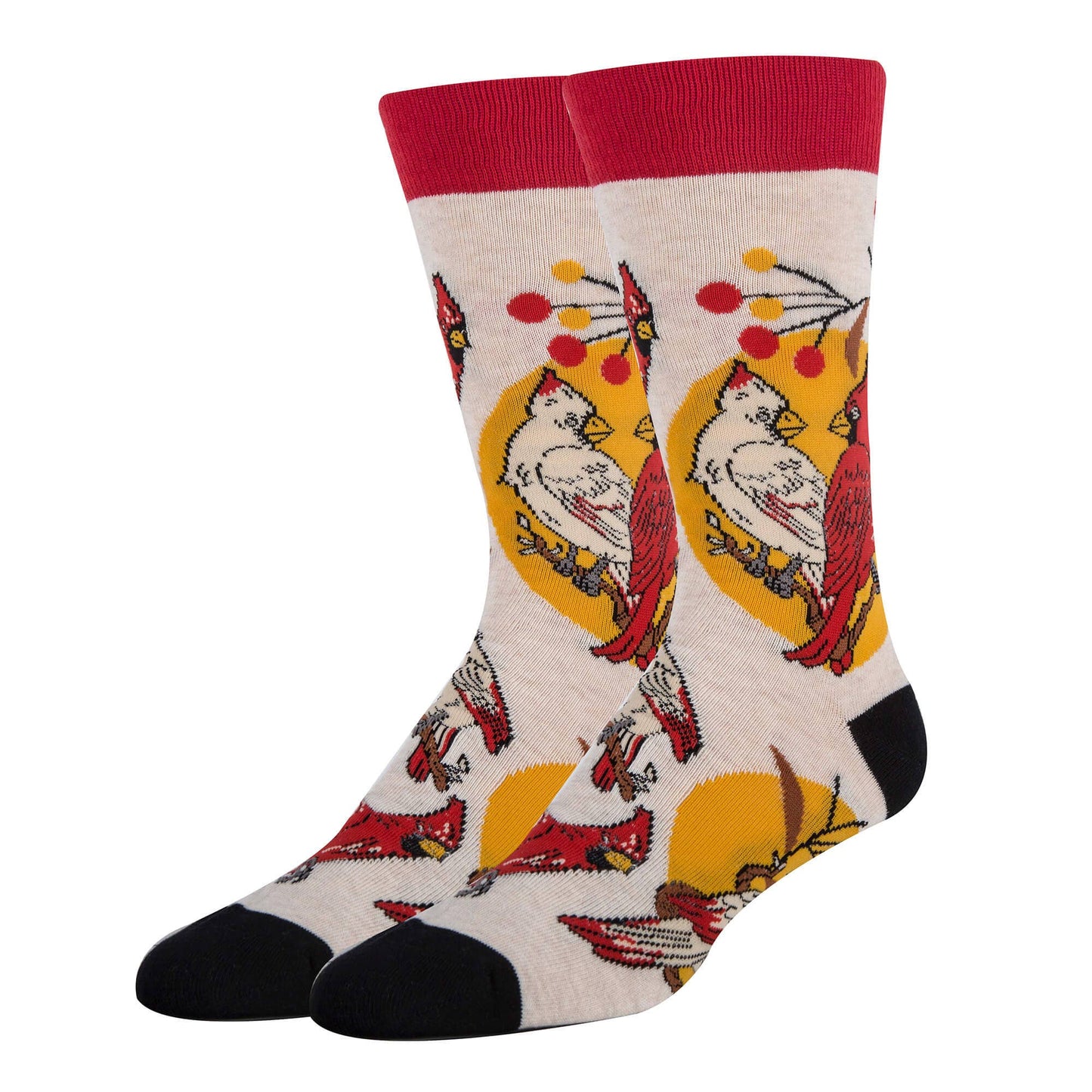 Always Cardinal  Men's Cotton Crew Socks