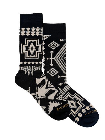 TRIO PATTERN COTTON CREW SOCKS