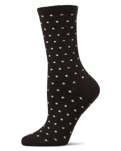 WOMEN'S MINI DOT CASHMERE BLEND CREW SOCKS