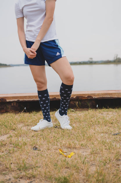 Women's Old Glory Bamboo Blend 8-15mmHg Graduated Compression Socks