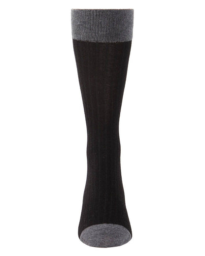 MEN'S RIB KNIT CASHMERE BLEND CREW SOCKS