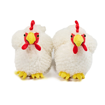Tootsie the Chicken 3 Women's Funny Fluffy Cozy Slippers