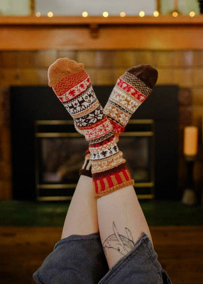 Cocoa Crew Socks Sustainably Made Festive Holiday Socks